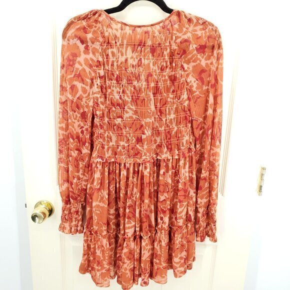 Free People Dark Romantic Tunic S Merlot Combo (Orange/Red) - Picture 3 of 16
